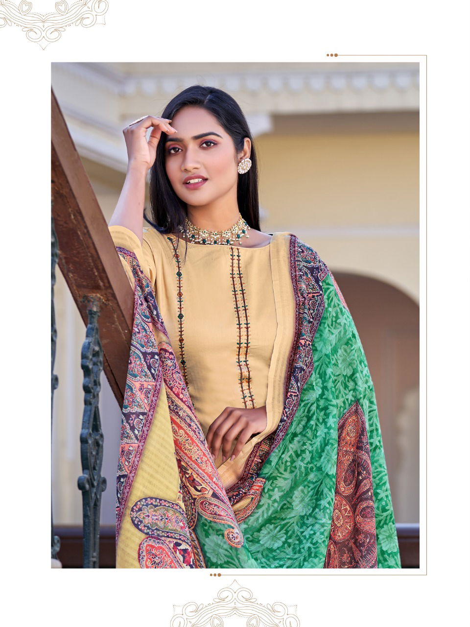 Hermitage Elahe Heavy Casual Wear Printed Wholesale Dress Material Catalog